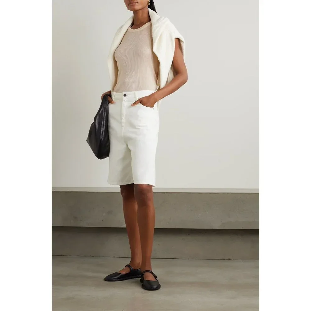 Loulou Studio Isu Shorts in Ivory 25 New Womens Bermuda Long Knee